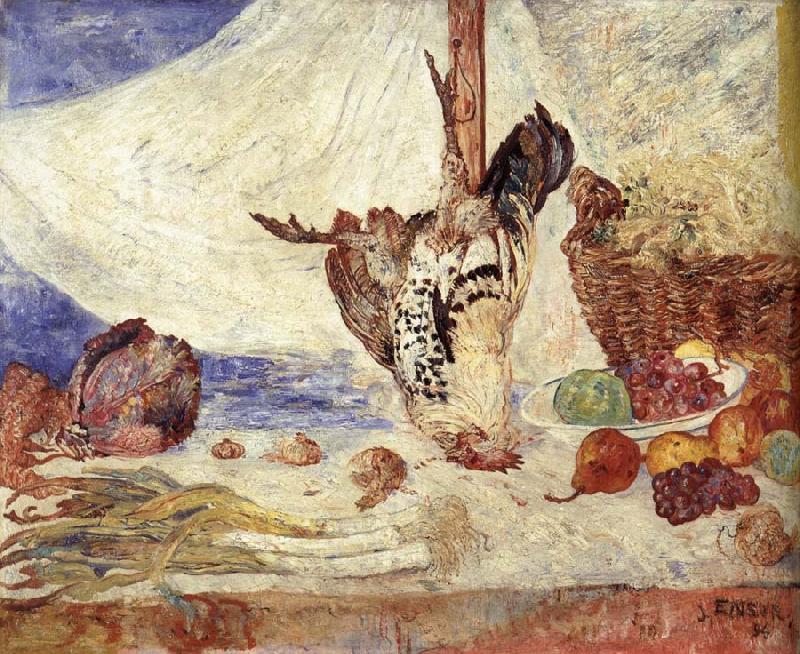 James Ensor The Dead Cockerel Germany oil painting art